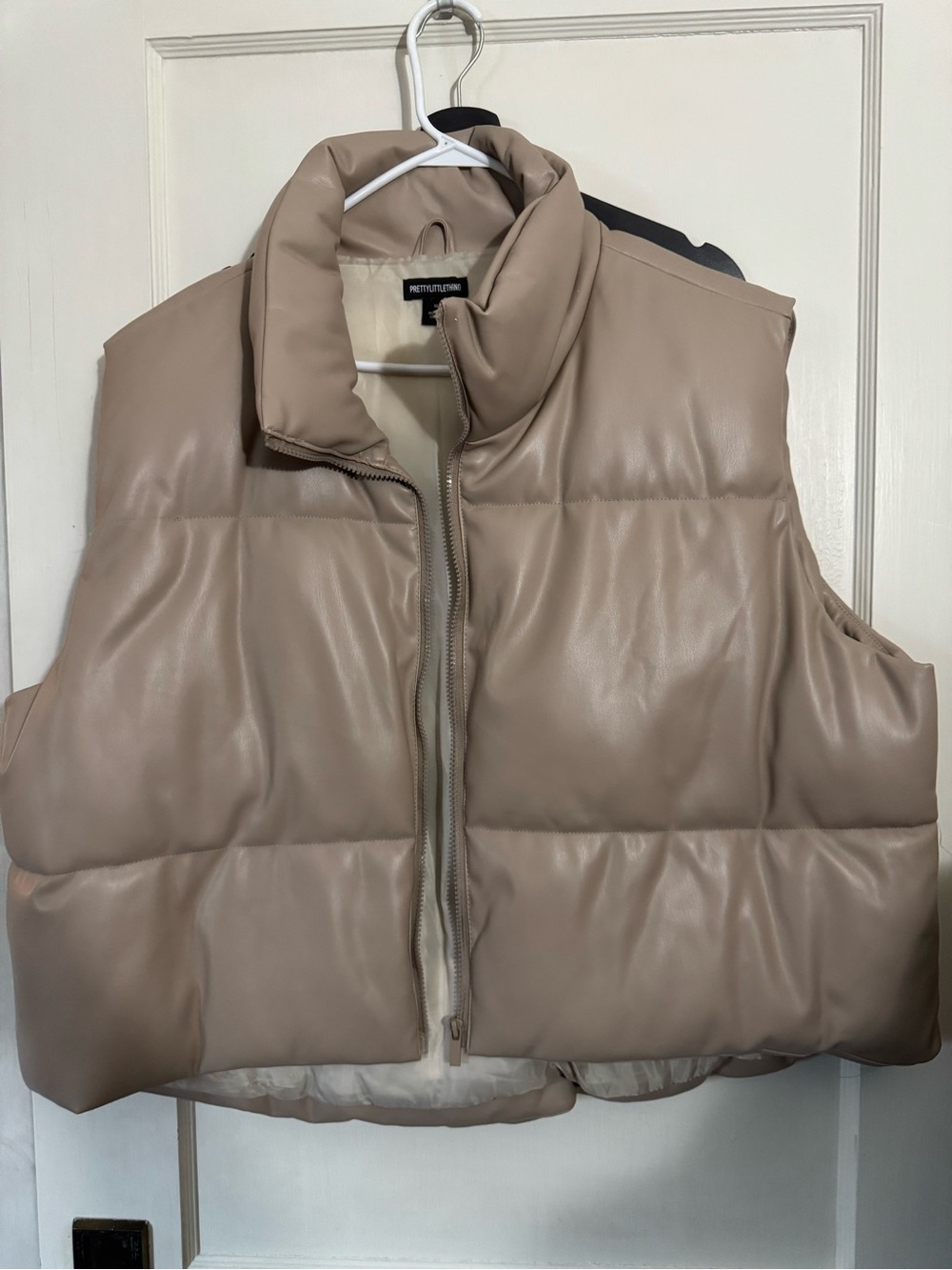 PrettyLittleThing Taupe Quilted Puffer Vest